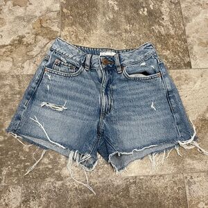 Stylish Distressed Blue Jean Shorts